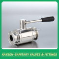 Válvula de bola higiénica de 2 vías ISO / IDF / SMS / 3A / DS